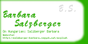 barbara salzberger business card